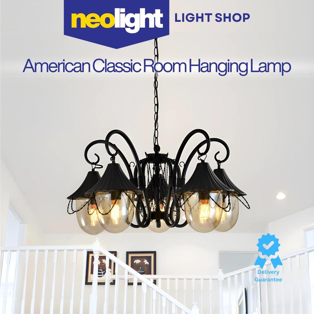 NEOLIGHT - LG9021/5 SBK | Lampu Gantung Hias Klasik Modern Ruang Tamu Lampu Gantung Klasik Ruang Tam