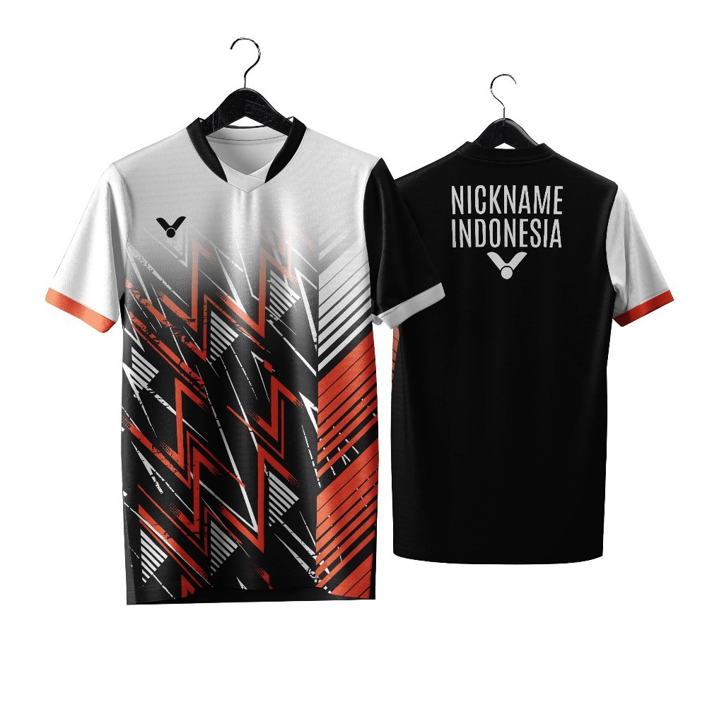 Jersey Badminton Victor Indonesia Free Request Nama Punggung Drifit Premium ABsport