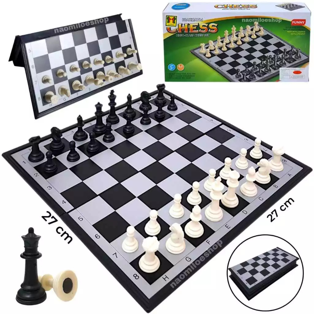Promo Papan Catur Lipat Plastik Folding Chess Board dan Papan Catur Magnet Lipat