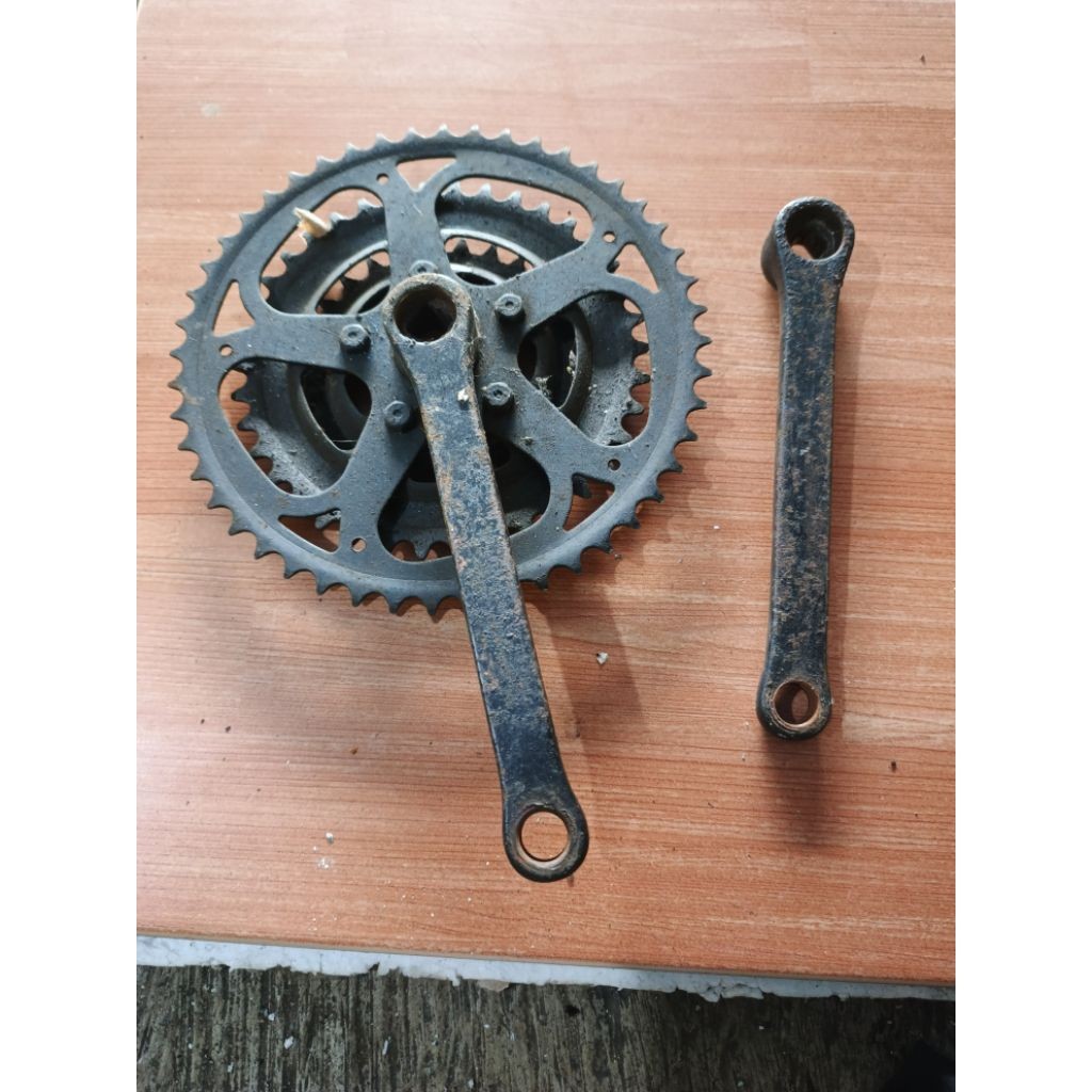crankset sepeda mtb 26 taiwan jadul antiq