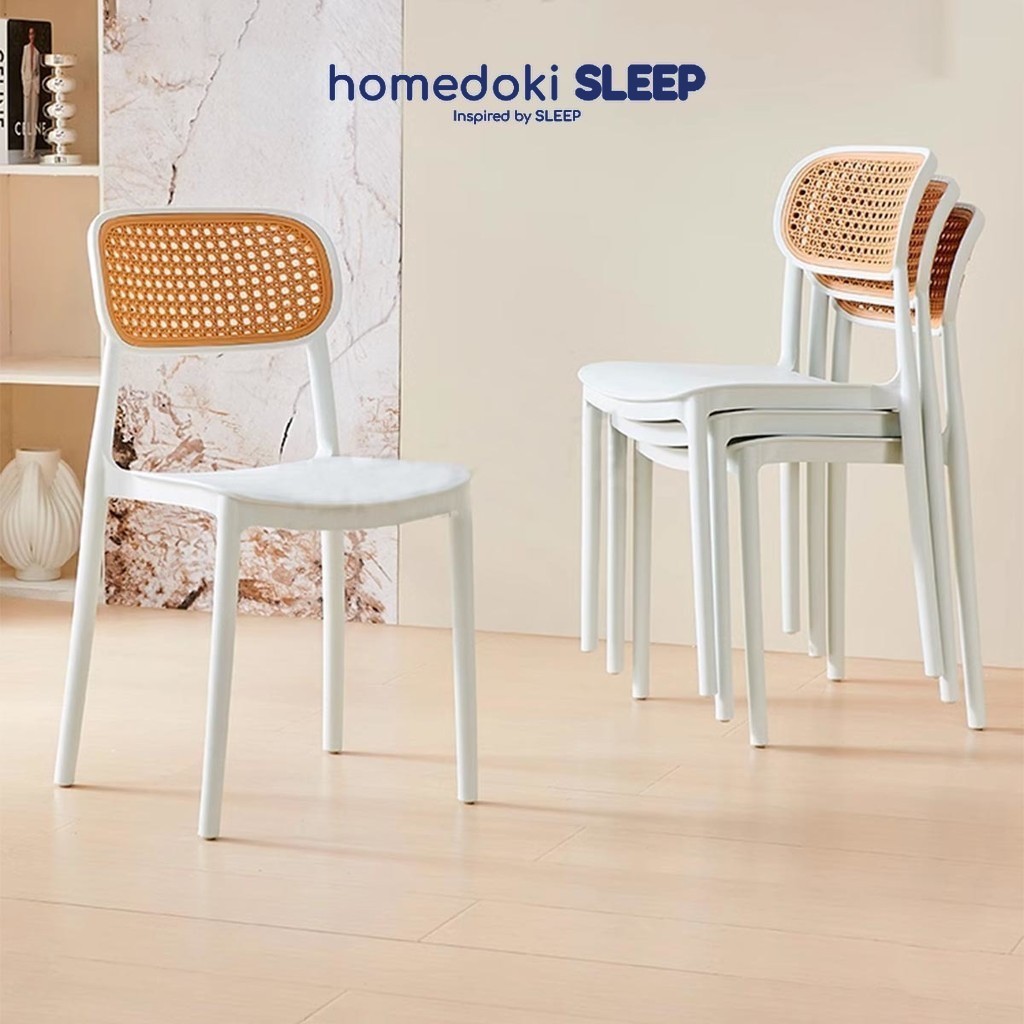 Homedoki Kursi Plastik / Kursi Makan / Kursi Kopi / Kursi Teras / Kursi Kopi Outdoor / Kursi Teras M