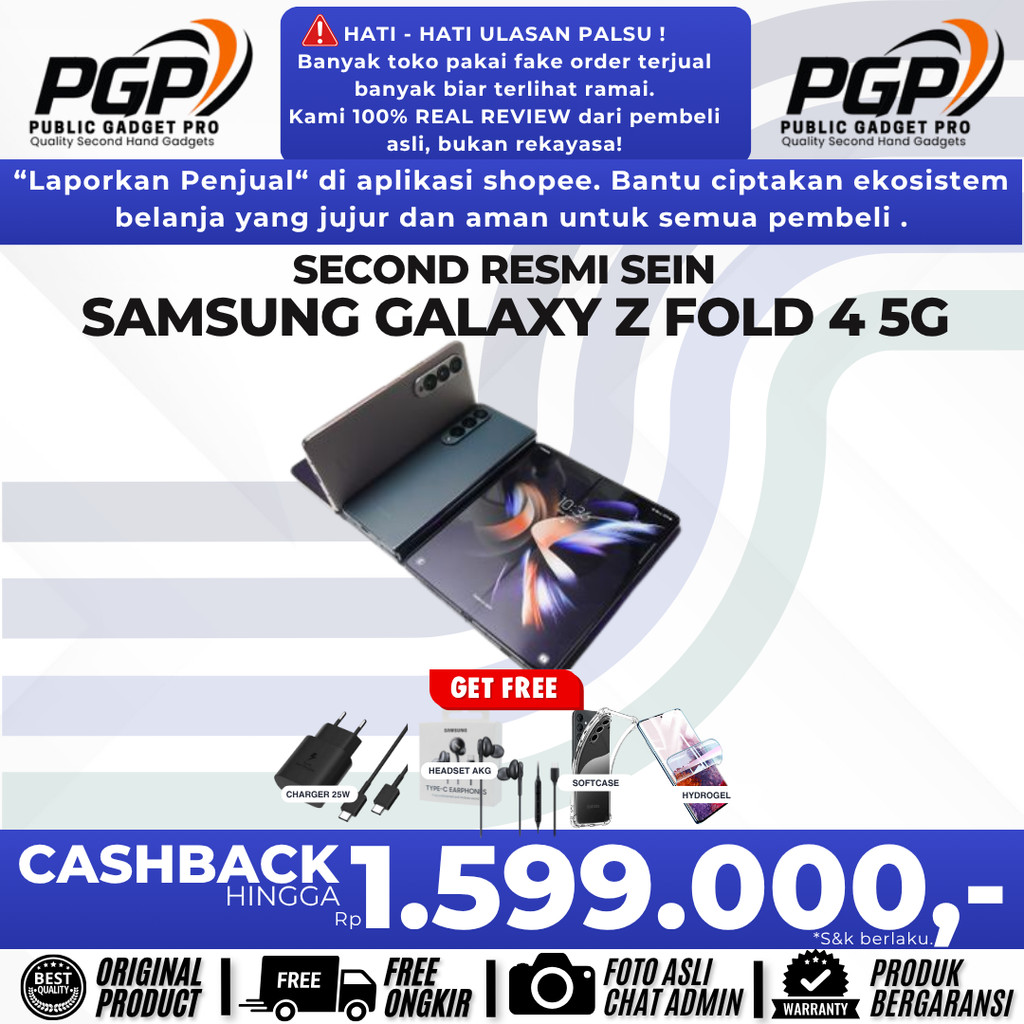 SEIN | Samsung Galaxy Z Fold 4 5G 512GB 256GB Second Resmi Indonesia
