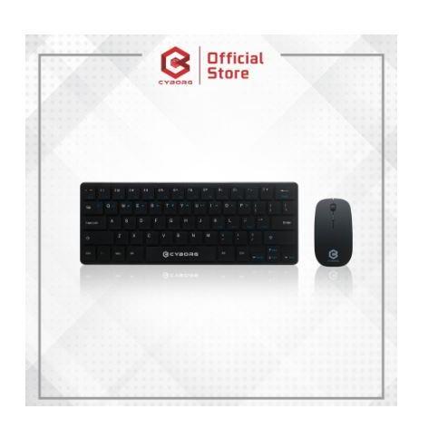 Keyboard mouse cyborg wireless mini membrane optical 3d ckw200 ckw-200 - Black