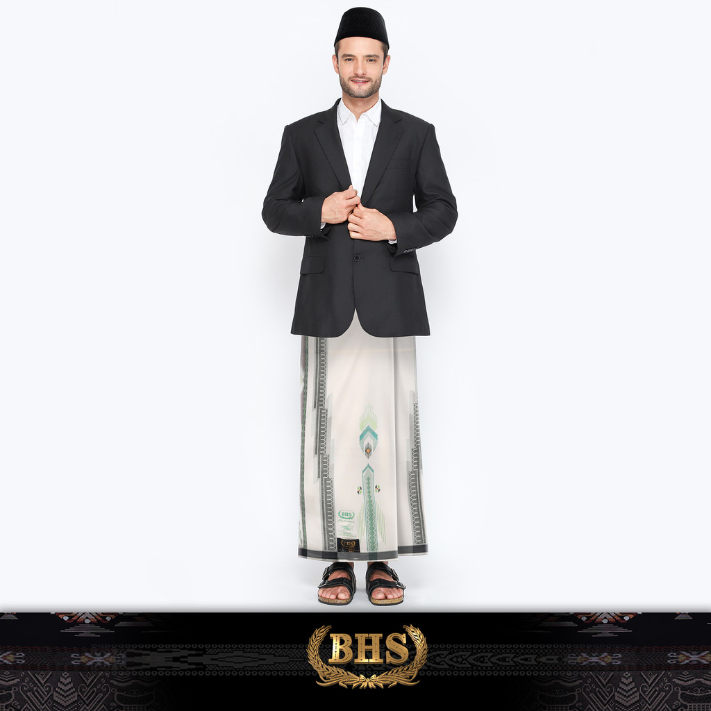 Sarung BHS Masterpiece Gold Motif M79 SIF Putih Hijau