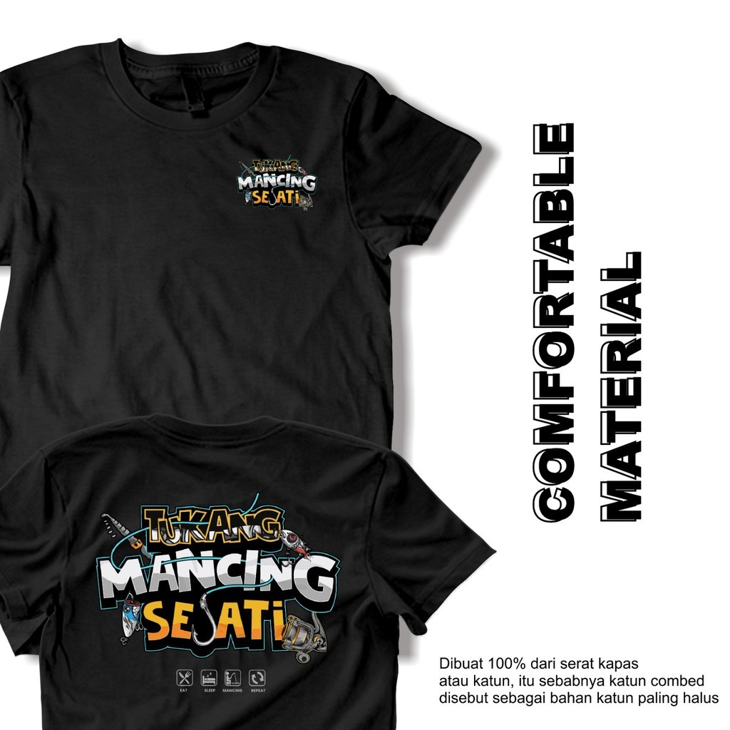 Kaos Pria Katun Combed Distro Original – Kaos Mancing Kata Kata Lucu Hobi Sejati Pria