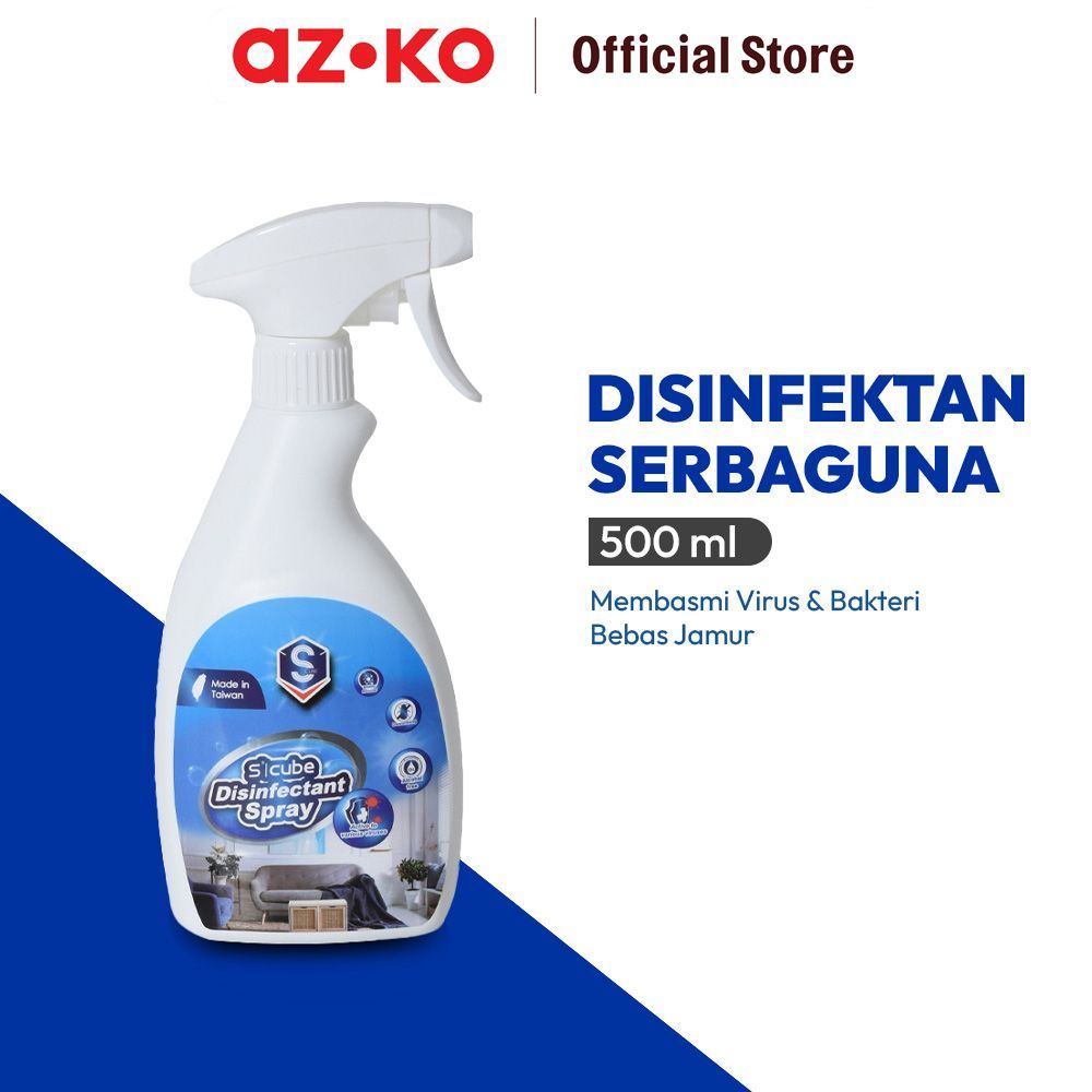 AZKO S Cube 500 ml Disinfektan Spray Cairan Disinfektan Semprotan Disinfektan