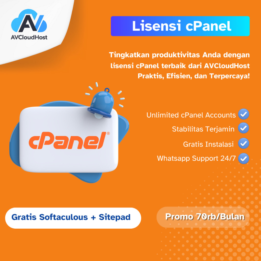 Lisensi CPanel & WHM AVCloudHost Dengan Bonus Menarik