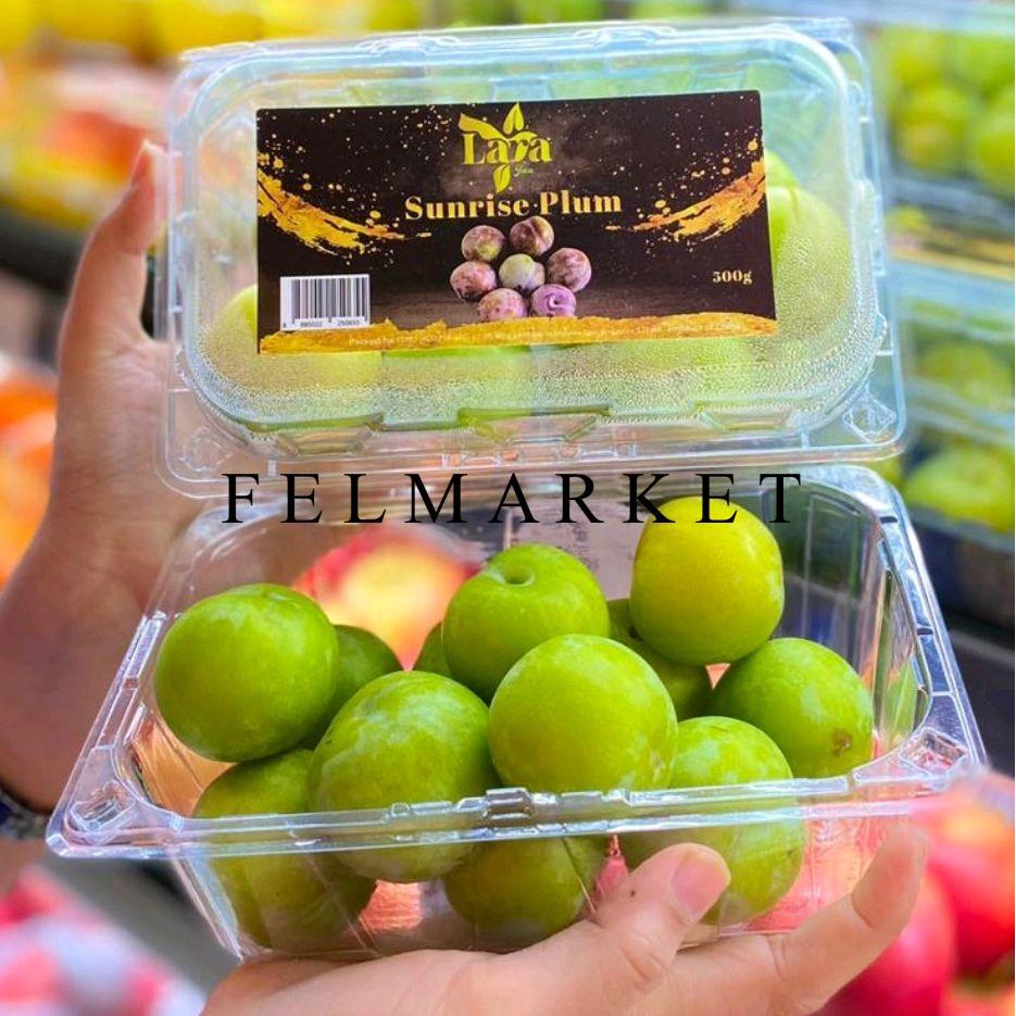 Buah Plum Green Cherry Import / Buah Plum Hijau Fresh / 500 gr