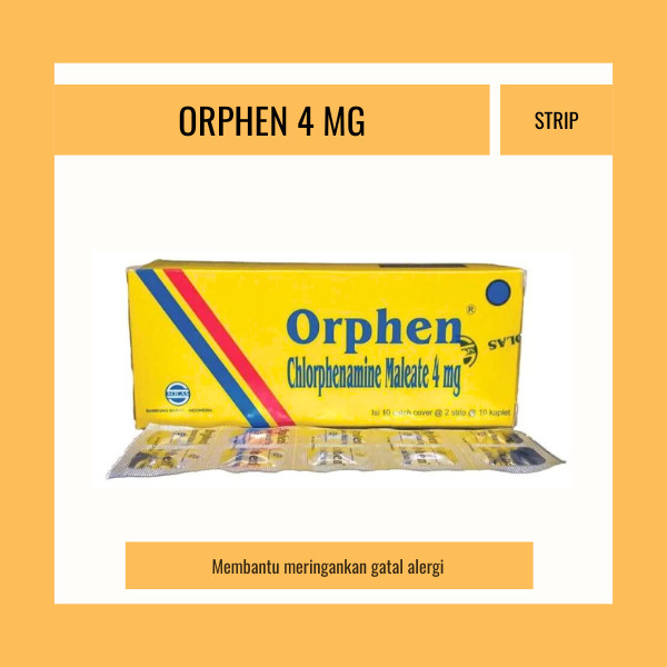 ORPHEN STRIP 10 TABLET - CTM MERINGANKAN GATAL ALERGI
