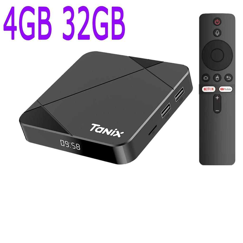 TANIX TX5 Amlogic S905Y5 Android140 4K Video LAN 100M Wifi6 BT50 Voice Assistant Remote Control Mea 