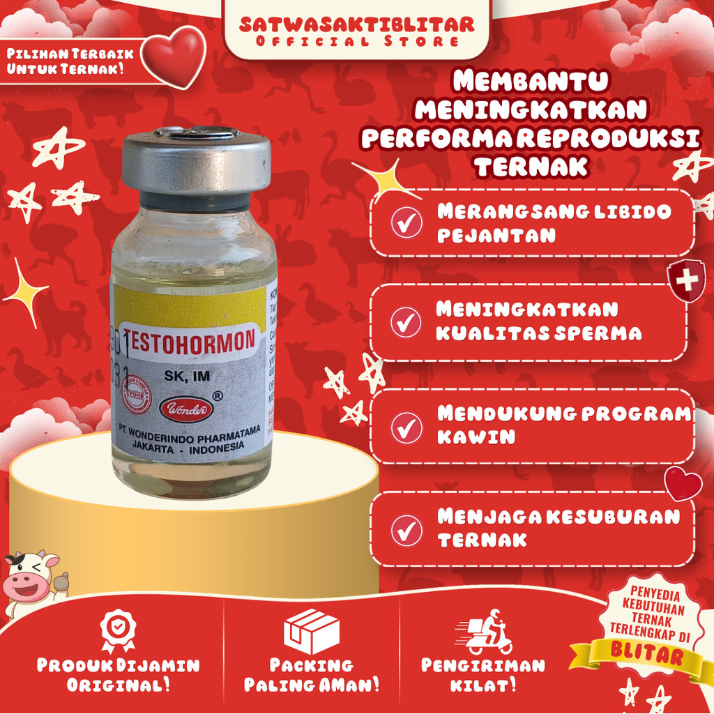 TESTOHORMON 5 DAN 10 ML - Hormon Burung, Ternak, Ayam, Kelinci