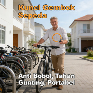 Curi Kuat Helm Bending Sepeda Tahan Gunting Portable Ringan Gembok