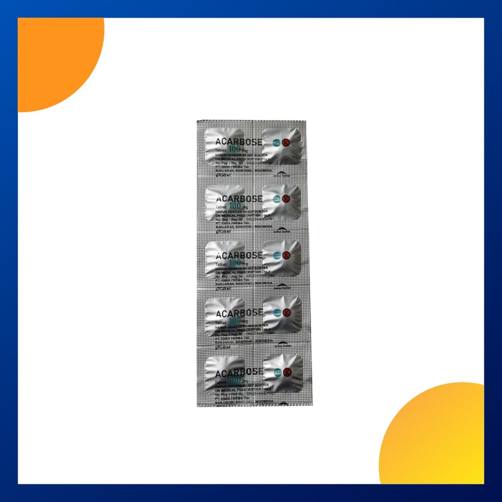 ACARBOSE GENERIK KF 100 MG 1 STRIP @ 10 TABLET
