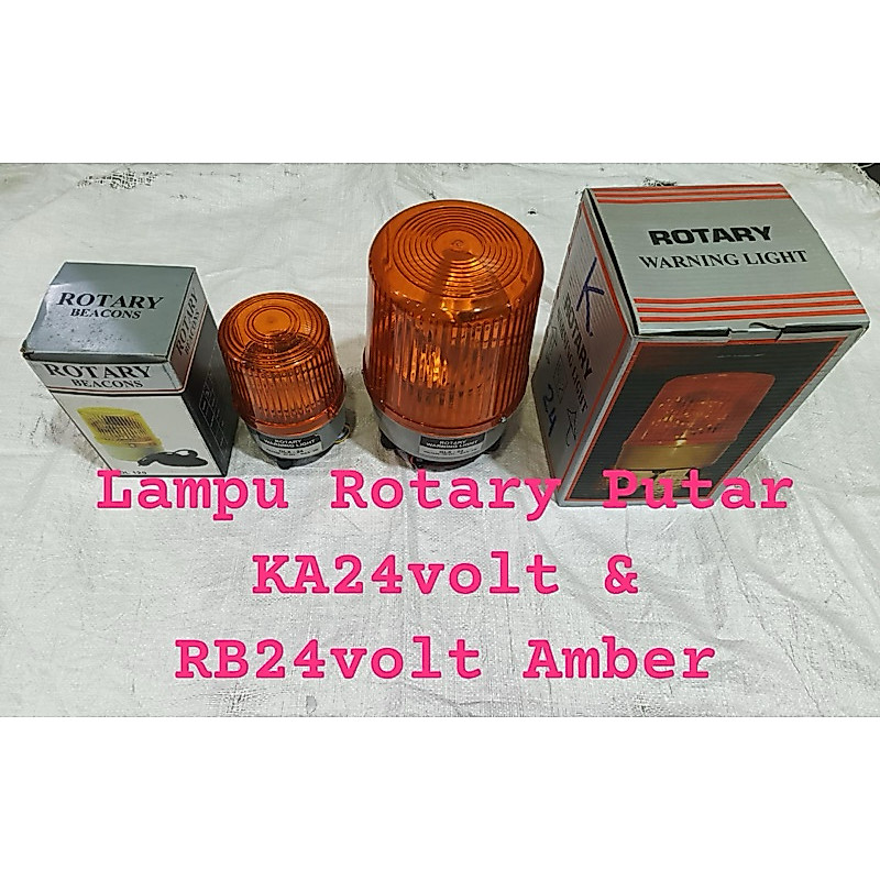 LARIS LAMPU ROTARY LAMPU PUTAR WARNING LIGHT KA24VOLT & RB 24VOLT AMBER/KUNING BERKUALITAS