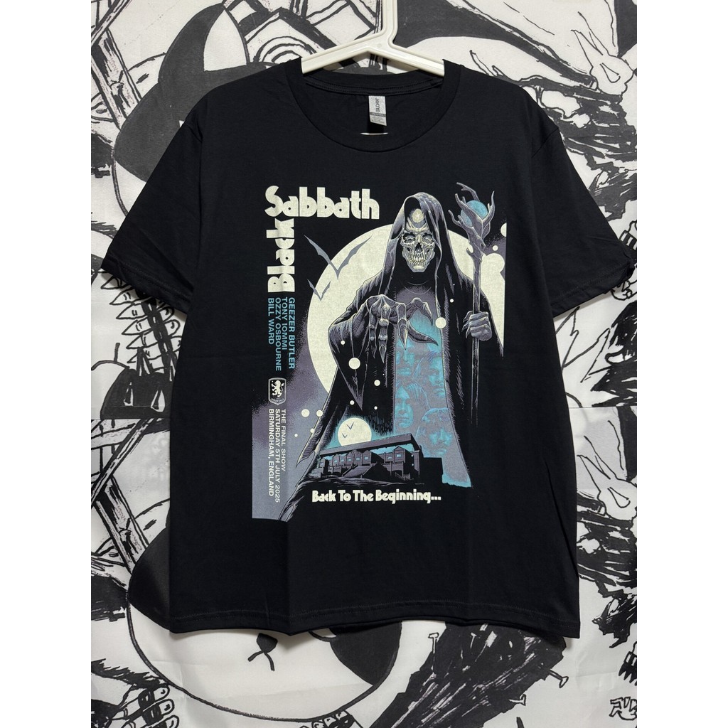 Kaos Lengan Pendek Gildan Katun Band Black Sabbath Metal Rock Barat