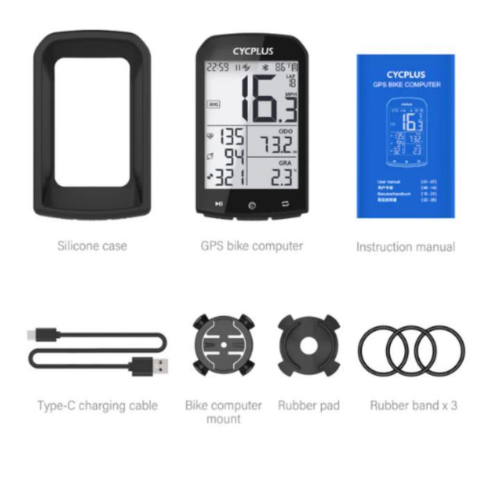 CYCPLUS M1GPS Bike Computer Speedometer - Paket A