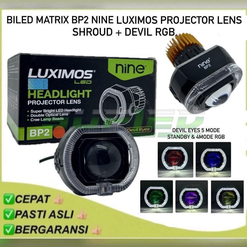 Lampu Biled Matrix 3 inch BP2 Luximos 40watt DEVIL EYES RGB