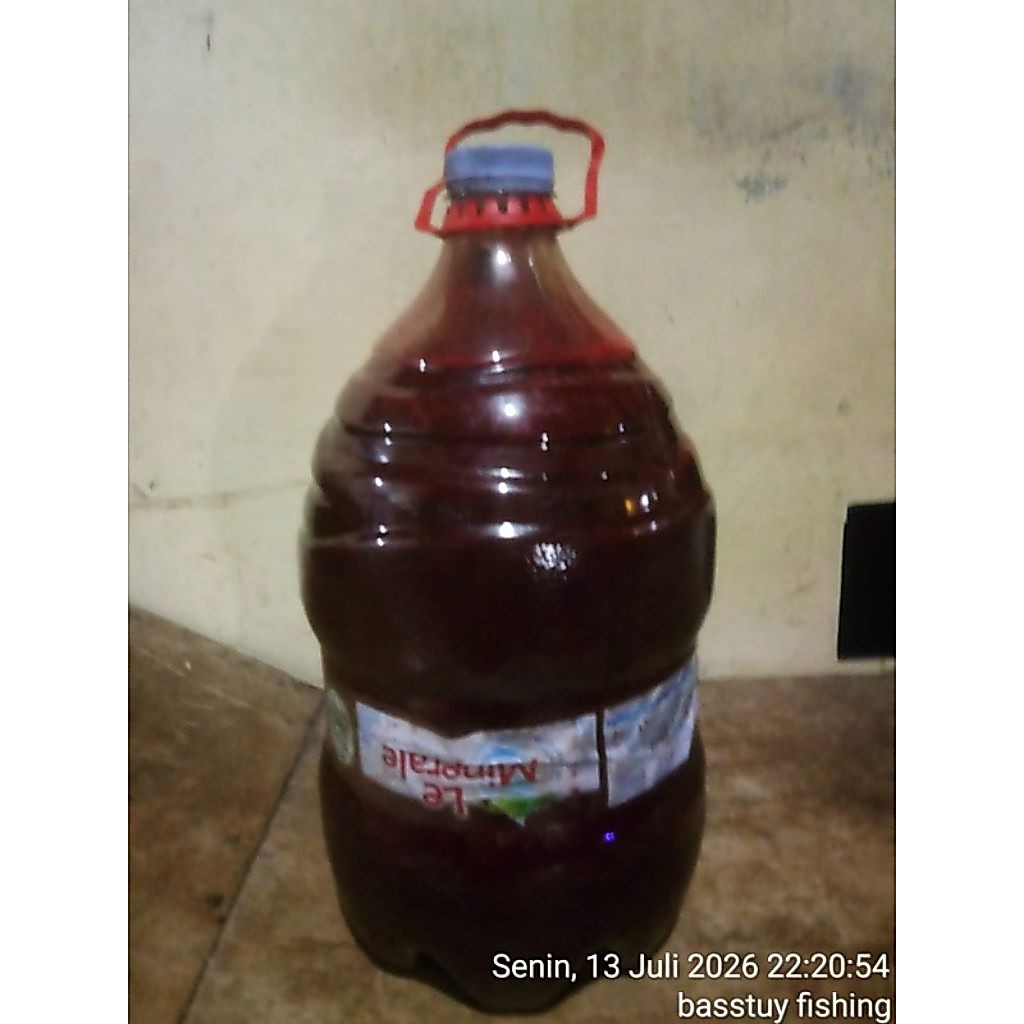 Umpan pancing galatama lele darah (marus) sapi kemasan botol 15 liter