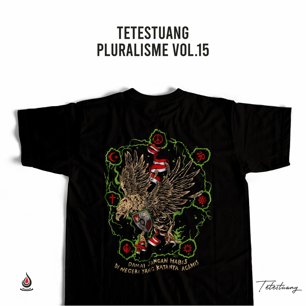 Tetestuang Kaos Pluralisme Garuda Reborn | Kaos Desain Pluralisme Agamis - PLU 15