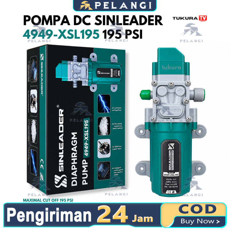Dinamo Pompa DC Premium Sinleader 4949-XSL195 195 psi 6.2 LPM Mesin Sprayer Tekanan Tinggi