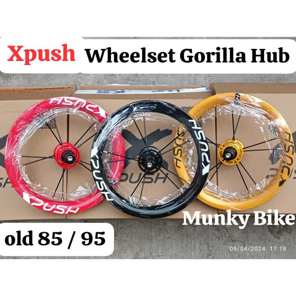 Foto Xpush Wheelset Velg Rims 12 inch Gorilla Hub Pushbike Balance Bike Alloy Racing X Push Gorila
