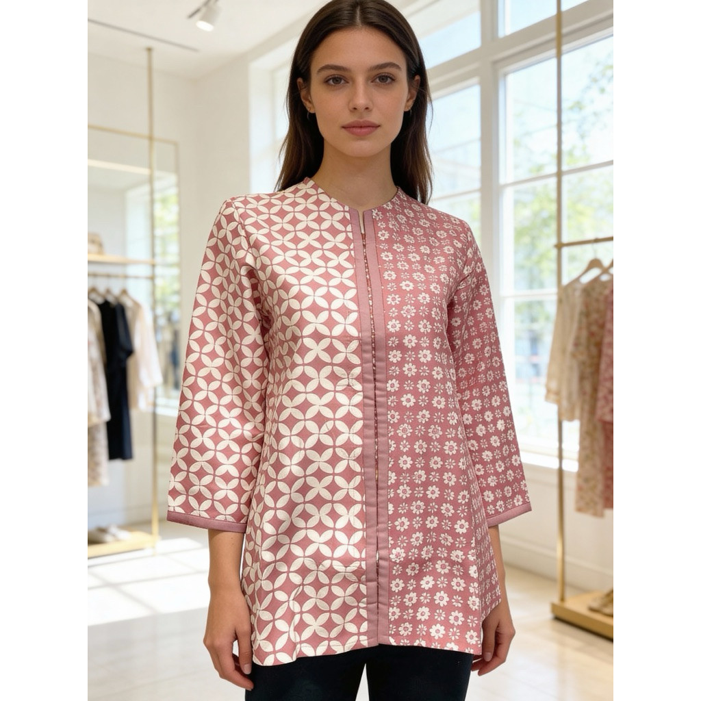 Atasan batik wanita sultan premium batik Trikot - Lona blouse