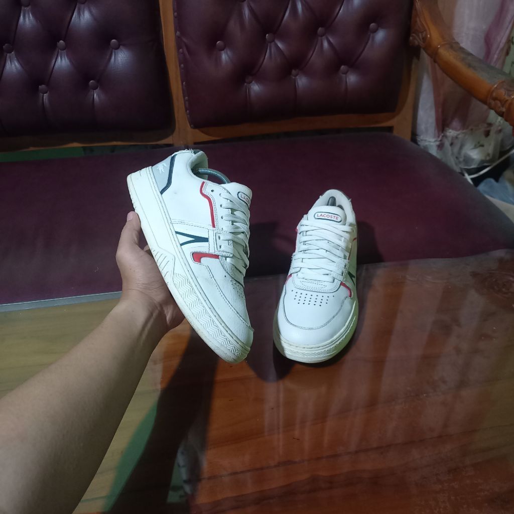 LACOSTE L001 TRAINER | SEPATU SECOND BRAND | SNEAKERS KEREN MEWAH PRIA WANITA