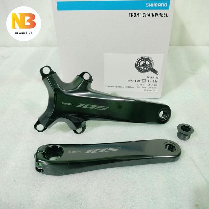 Crank Arm 165 mm Shimano 105 R7100 BCD 110 double chainring via Japan - 170 mm
