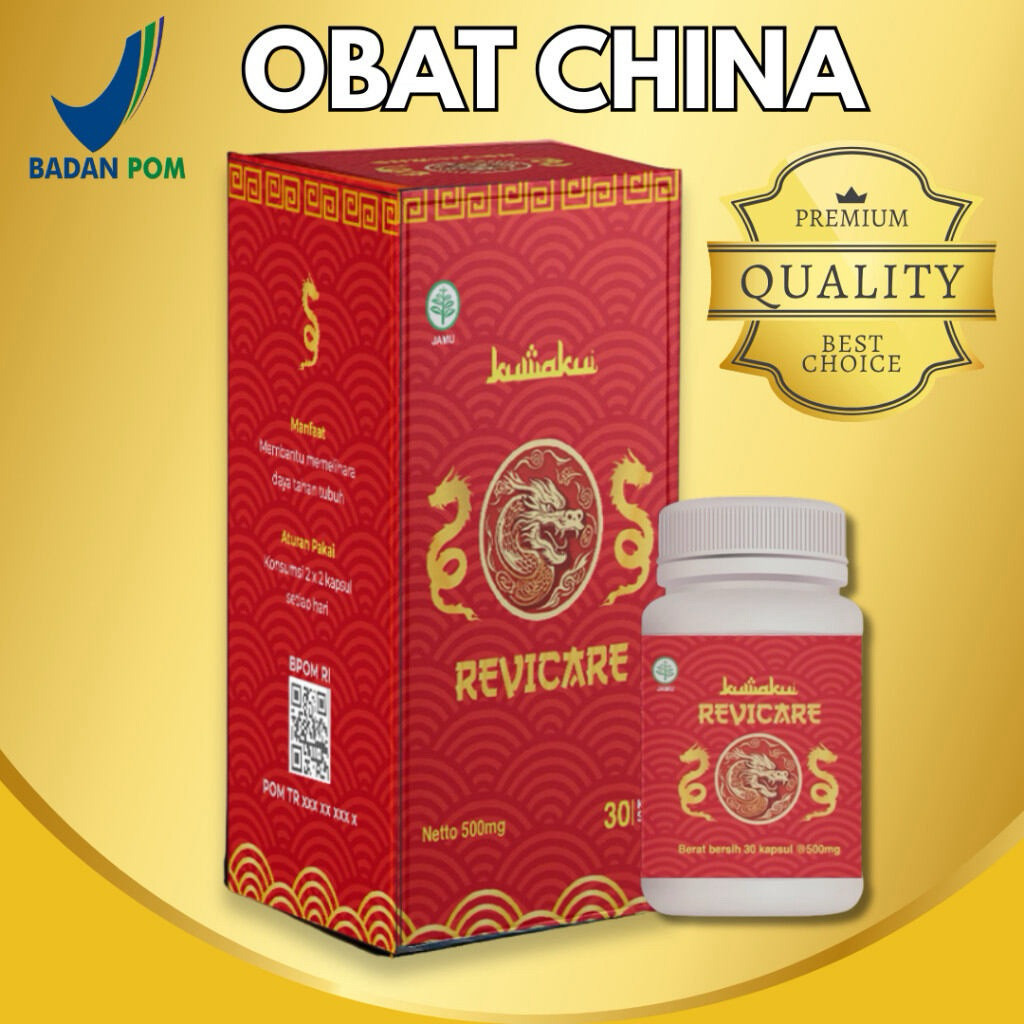 Revicare Obat Batuk Ramuan Obat Cina Herbal Atasi Asma Batuk Berdahak Kering & Bronkitis 100% Alami 