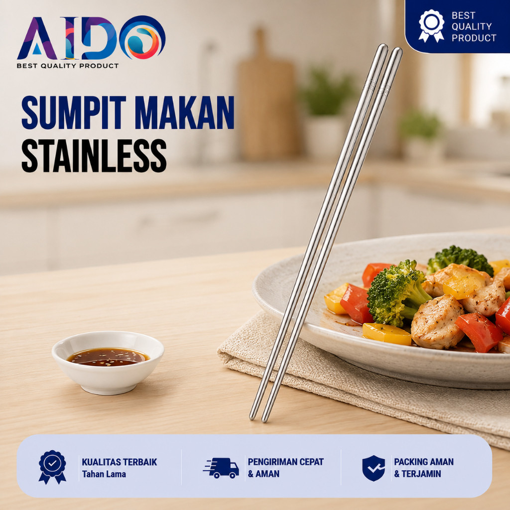 Sumpit Stainless Korea Premium Sumpit Stainless Set Sumpit Stainless Murah Sumpit Sepasang
