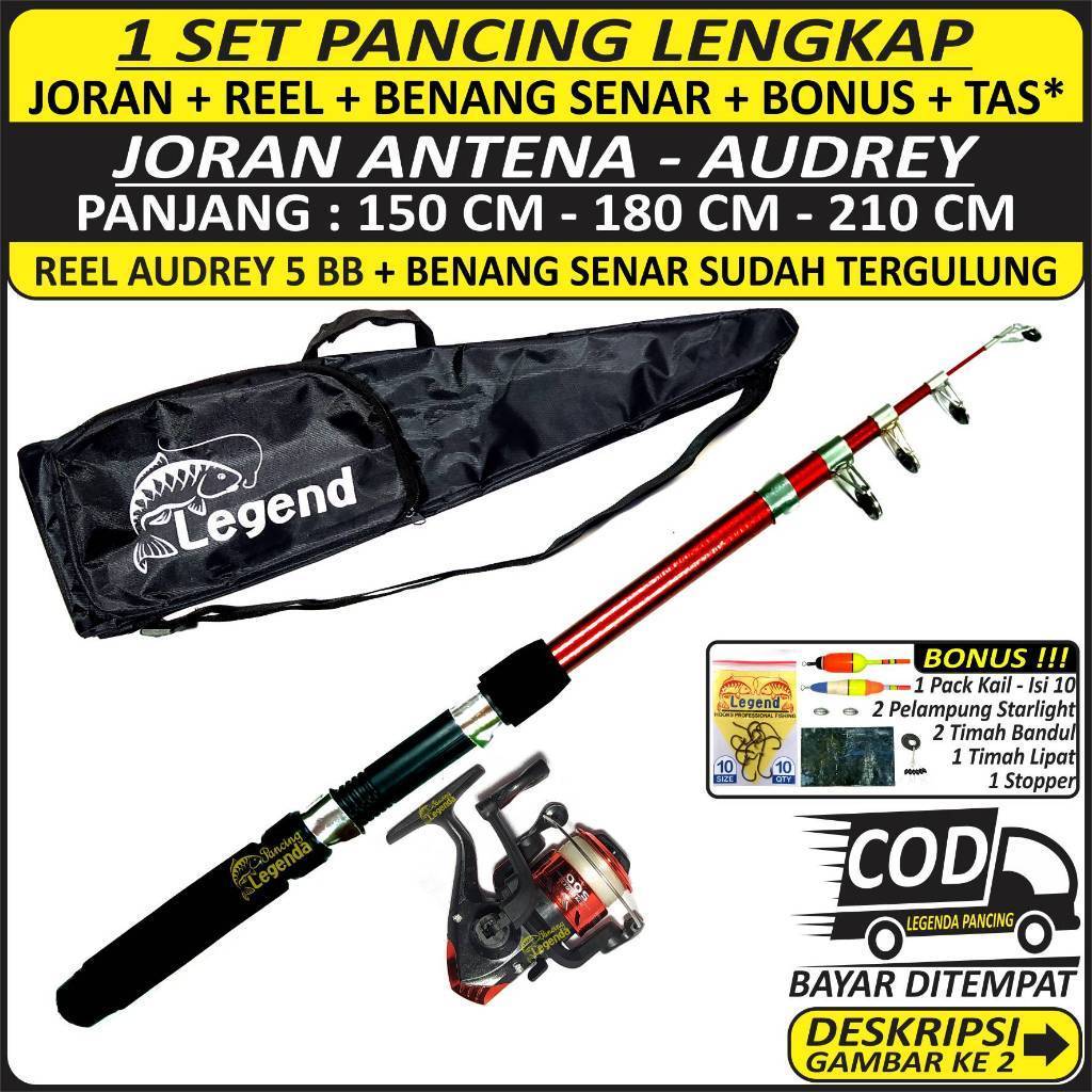 PROMO PANCING 1 SET LENGKAP - Joran ANTENA AUDREY 1,5 / 1,8 / 2,1 Meter