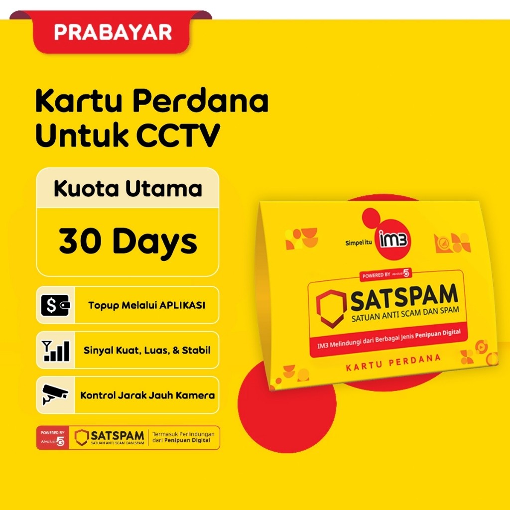 XIHANCAM Kartu Sim 4G Khusus Untuk CCTV Kartu Perdanan 4G Kuota / Sim Card 4G
