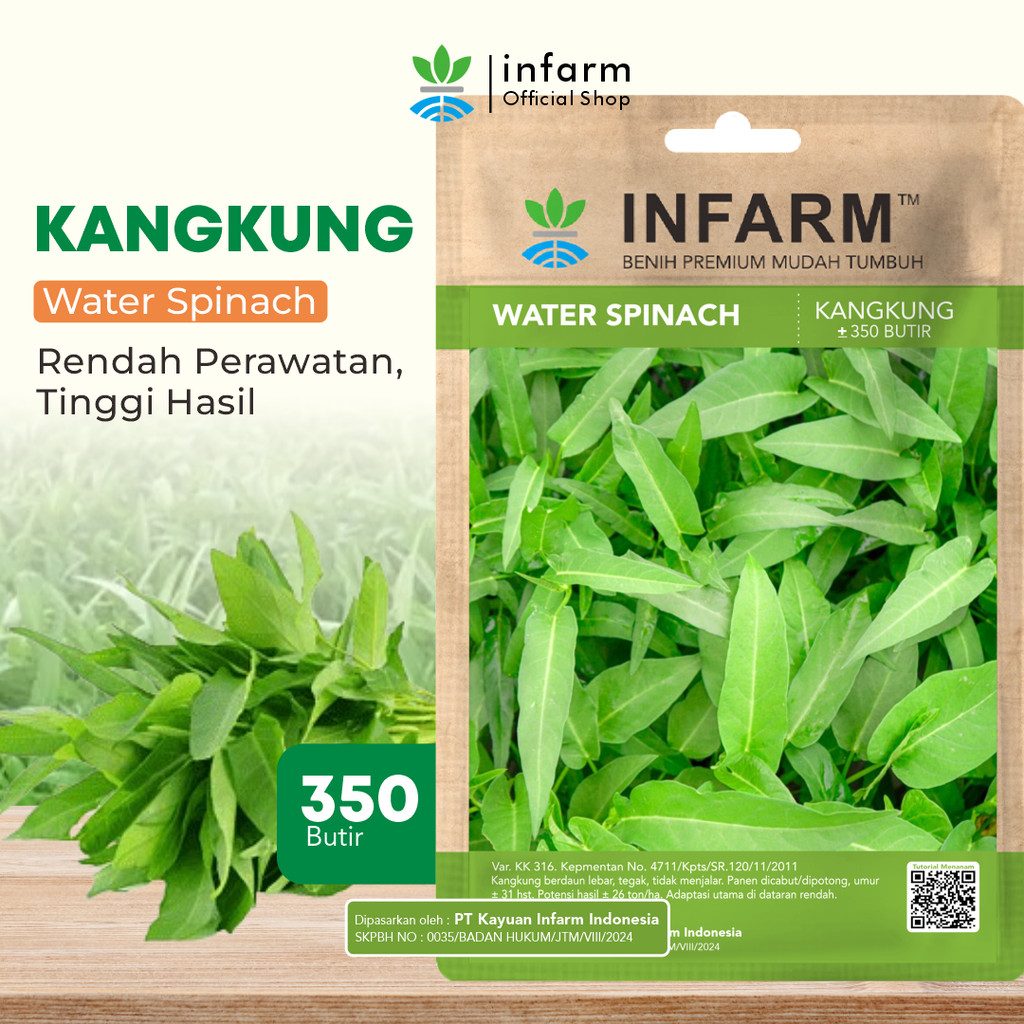 INFARM - Benih Sayur Kangkung Unggul Bibit F1 Sayur Kangkung Premium Bibit Sayuran Kangkung