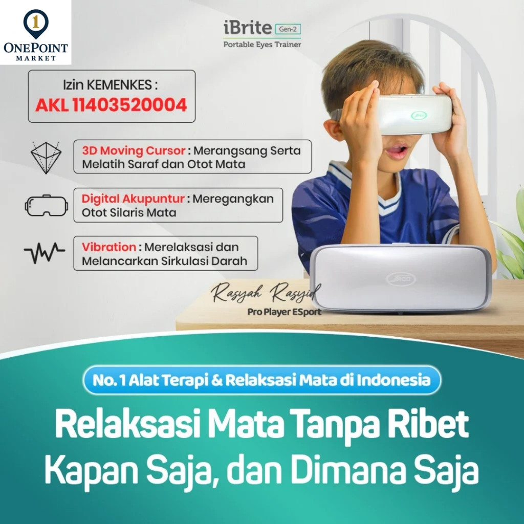 Jaco iBrite Alat Terapi Kesehatan Mata Alat Pijat Mata Eye Massager Electric Portable