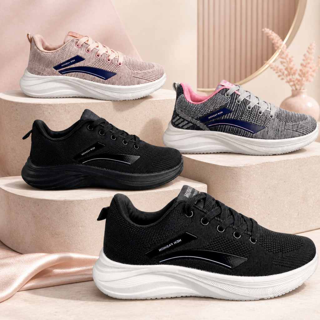 SGD <Free Box> Sepatu Sneakers Wanita Sport Shoes 3011