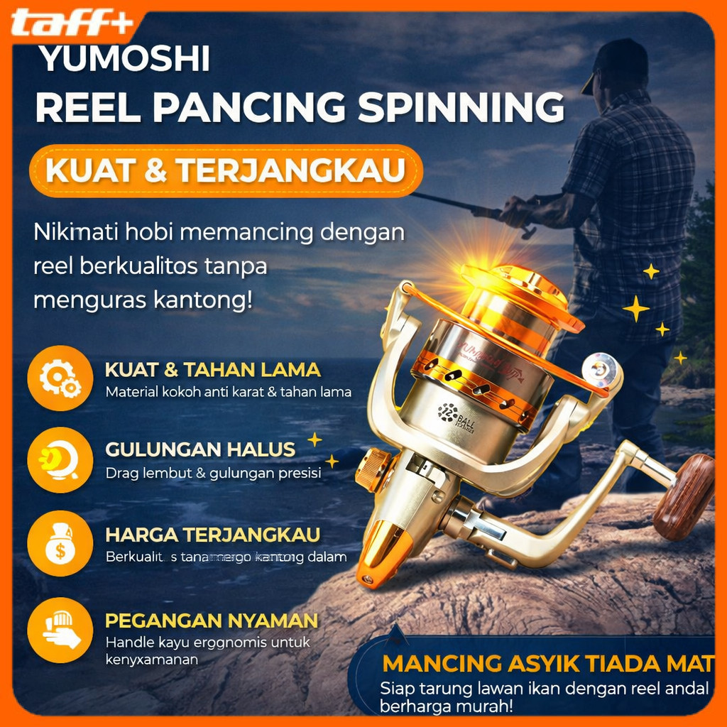 YUMOSHI REELSKING Reel Pancing Spinning Fishing Reel 4.1:1 9000 - EF9000