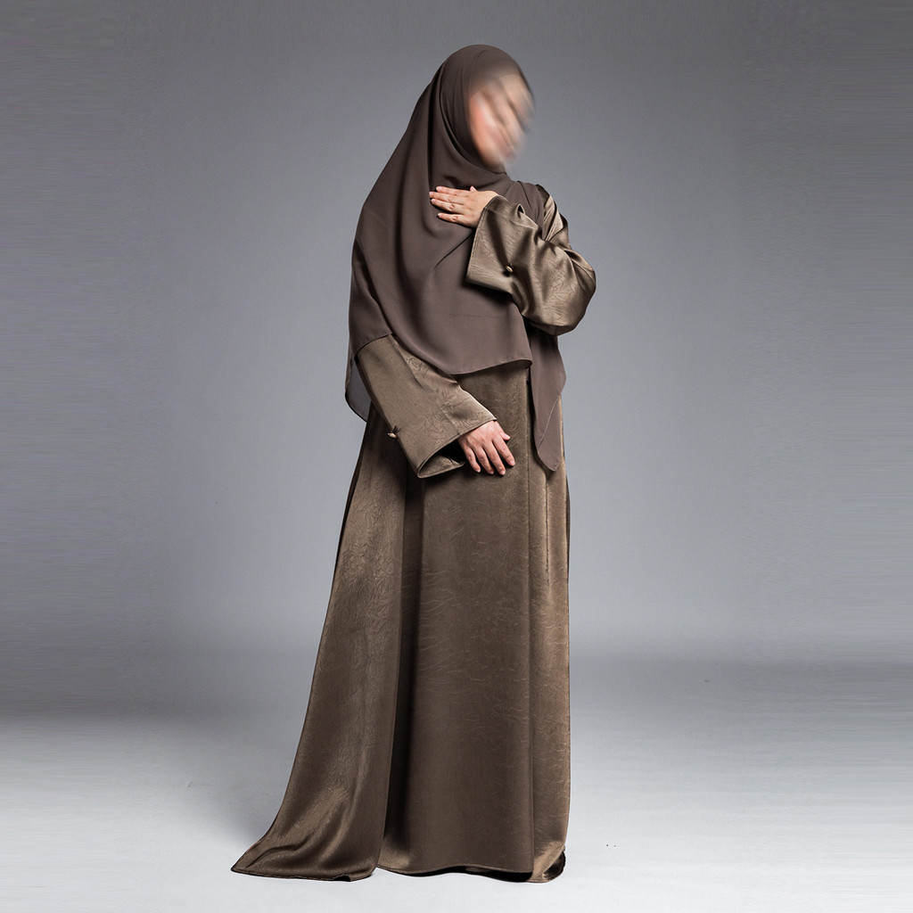 Mimamim  - Abaya Jeena Dress Loose Gamis Muslim A Line Busui Friendly Abaya Umroh Syari