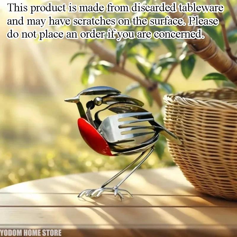 Gifts Handmade Robin Metal Art Sculpture Mockingbird Metal Desktop Small Ornament Ornament Robin Sta