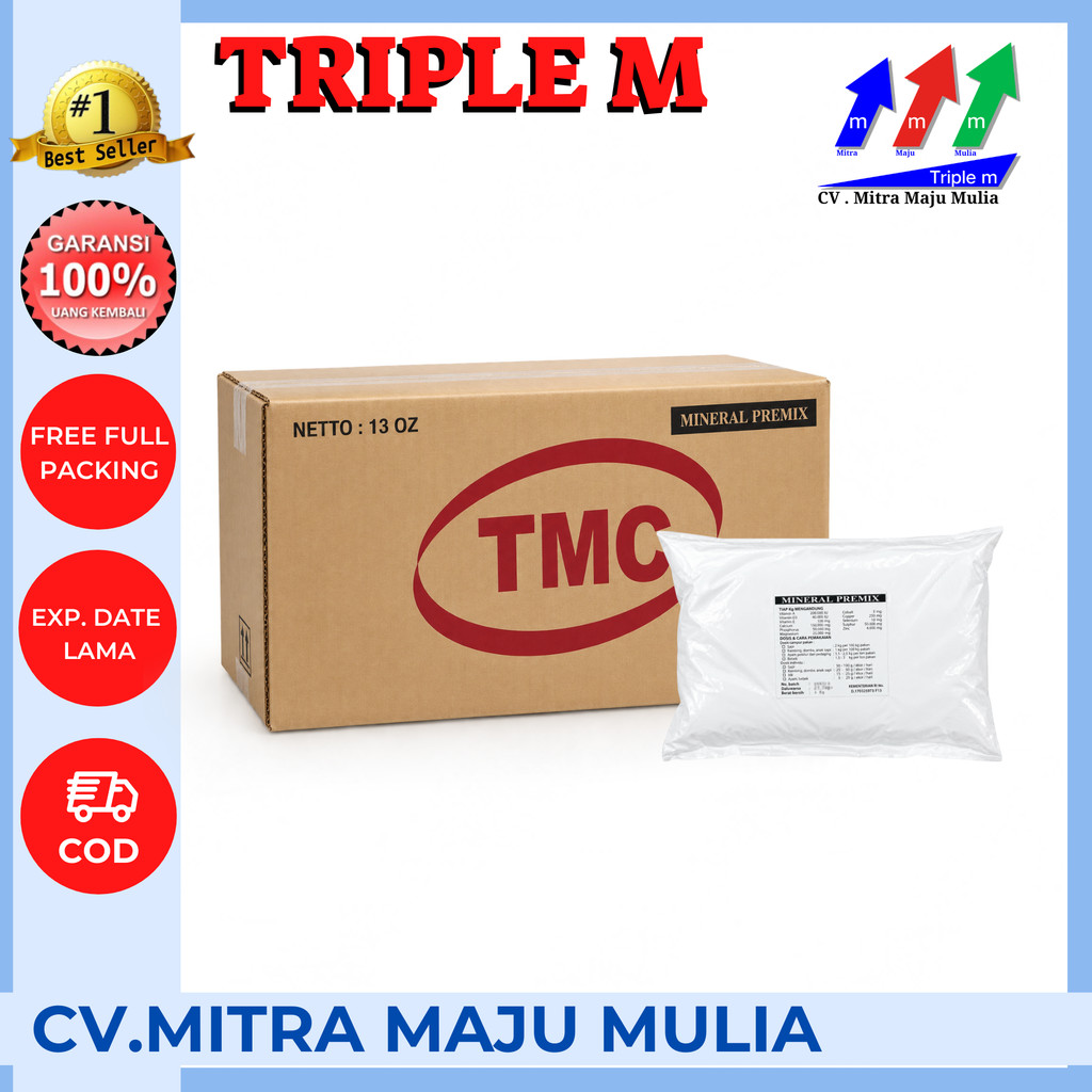 Mineral Premix Untuk Ternak TMC 1Kg DUS (ORIGINAL PACK)