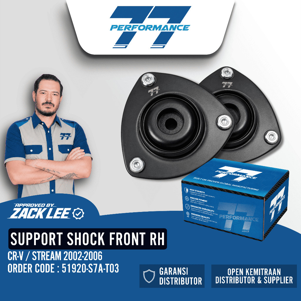 SUPPORT SHOCK DEPAN RH CRV/STREAM 2002-2006 - 77 Performance Bergaransi 6 Bulan - Sparepart Mobil Pr
