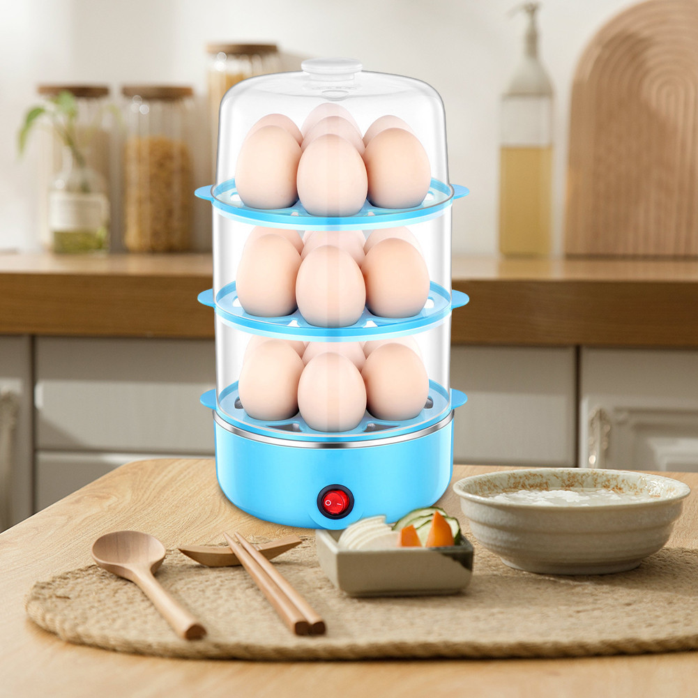 Pemasak Telur Elektrik dengan Pengukus Telur Mati Otomatis untuk Telur Rebus