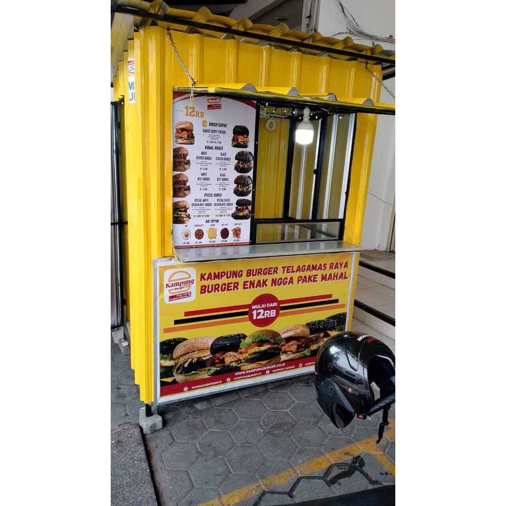 both kontainer & gerobak jualan