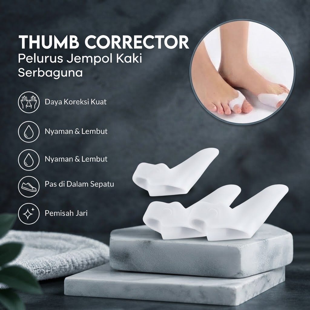 Thumb Corrector • Bunion Korektor • Pelurus Jempol Kaki • Korektor Bunion Hallux Valgus • Alat Korek