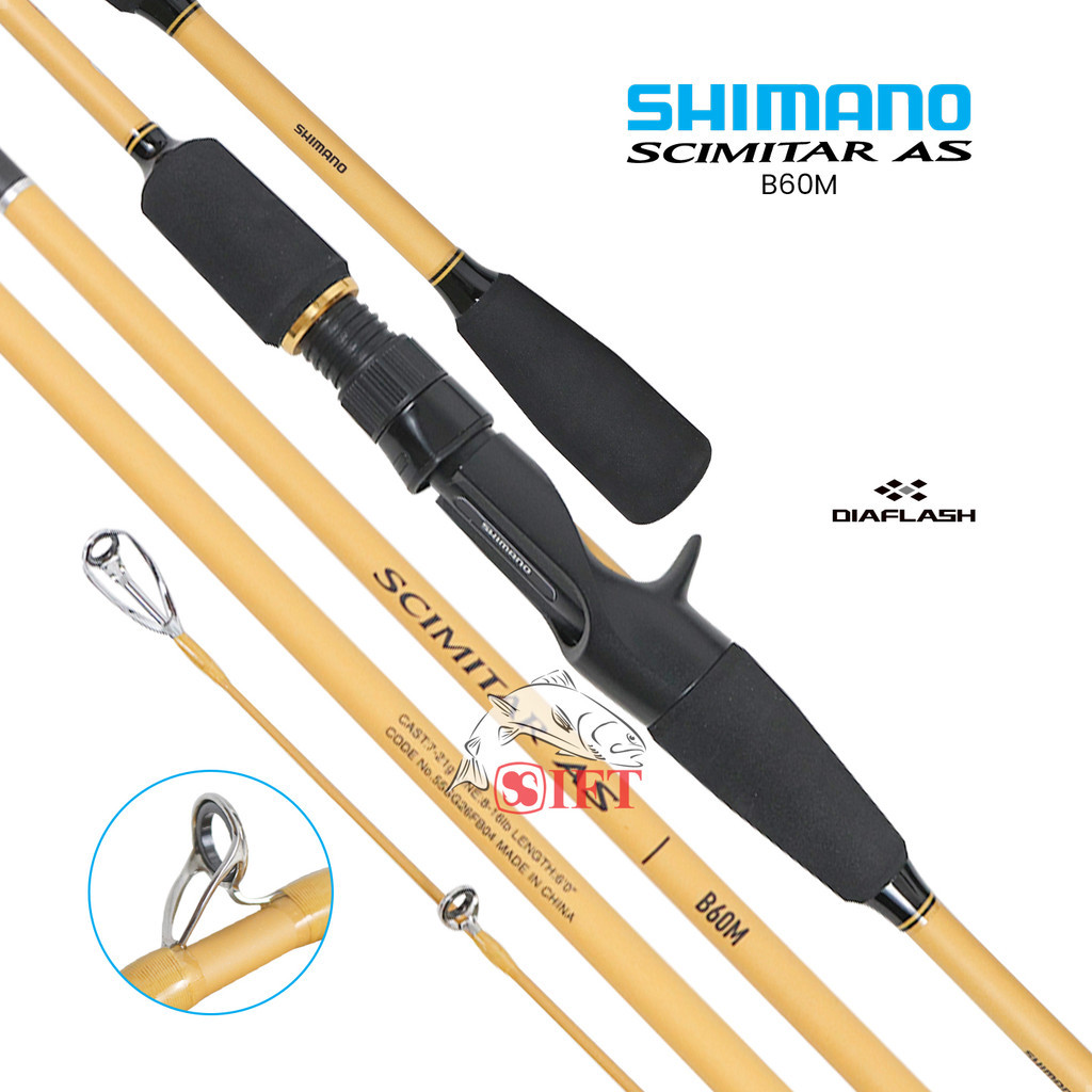 Joran SHIMANO SCIMITAR AS 165 180 190 [2026] Spinning Bait Casting BC Mas Lele Hampala Gabus Resmi I