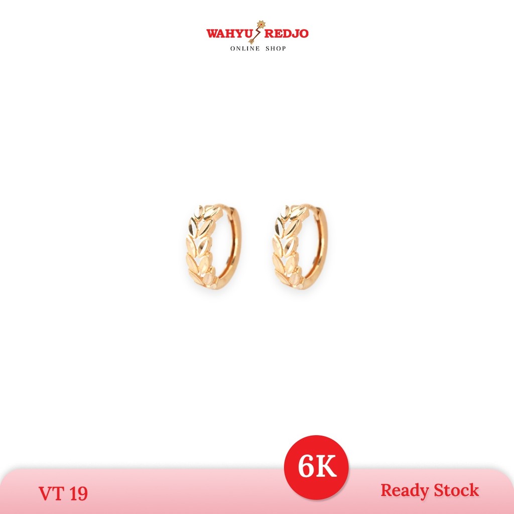ANTING EMAS 6K MODEL KLEP MATA MANIS EMAS ASLI 100% WAHYU REDJO (NON PMR)