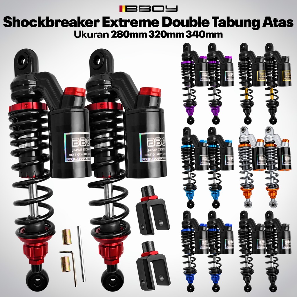 Shockbreaker Tabung Atas BBOY Model KTC YSS Double Click Samping 280mm 320mm 340mm Matic Bebek CLICK