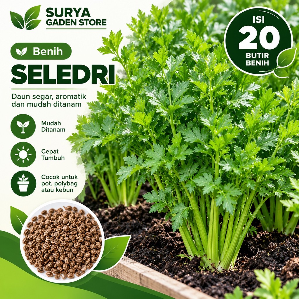 Benih Biji Seledri | Seledri Akar | Seledri Umbi A1#8
