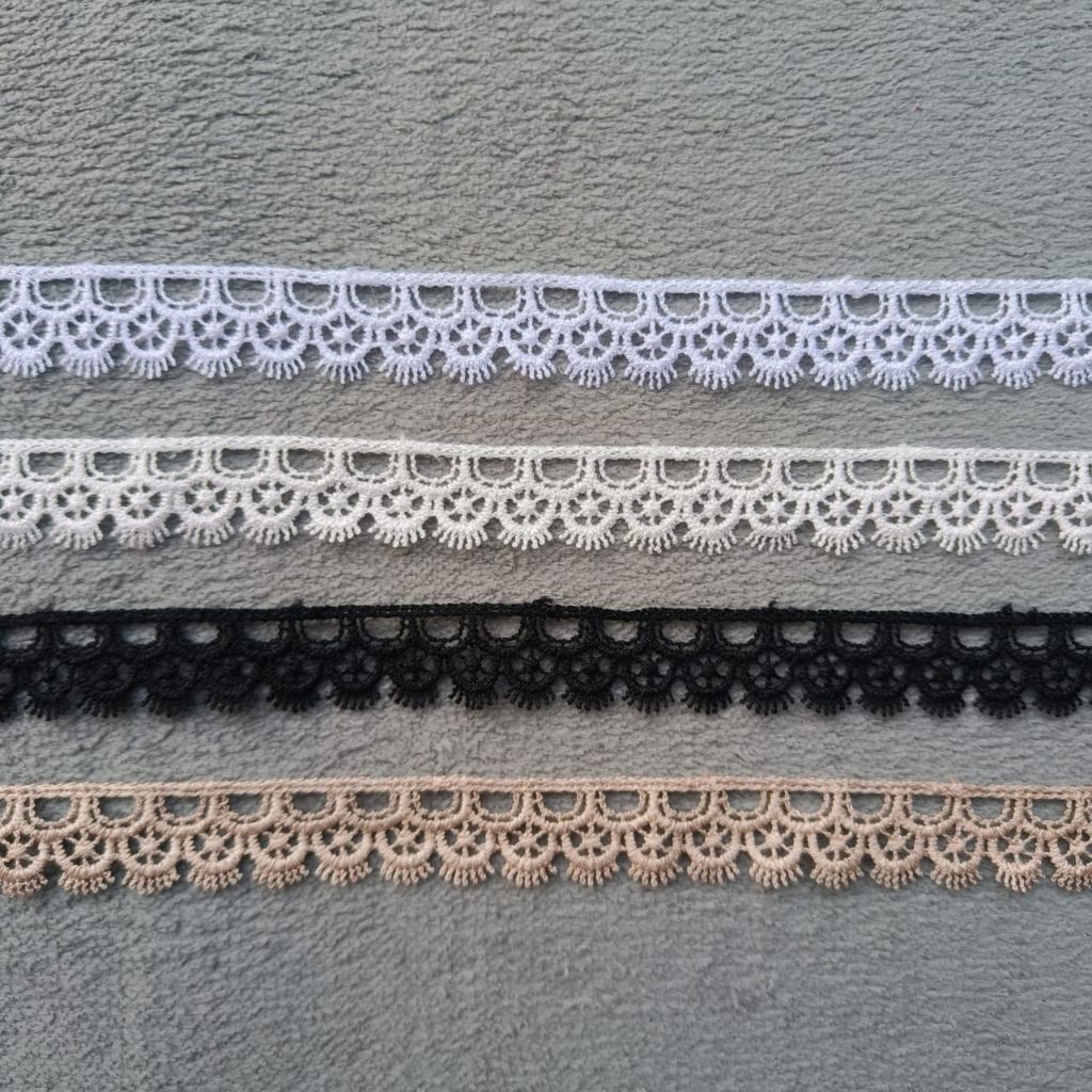 Renda giper lebar 2cm, renda gyper (per roll 15yard)