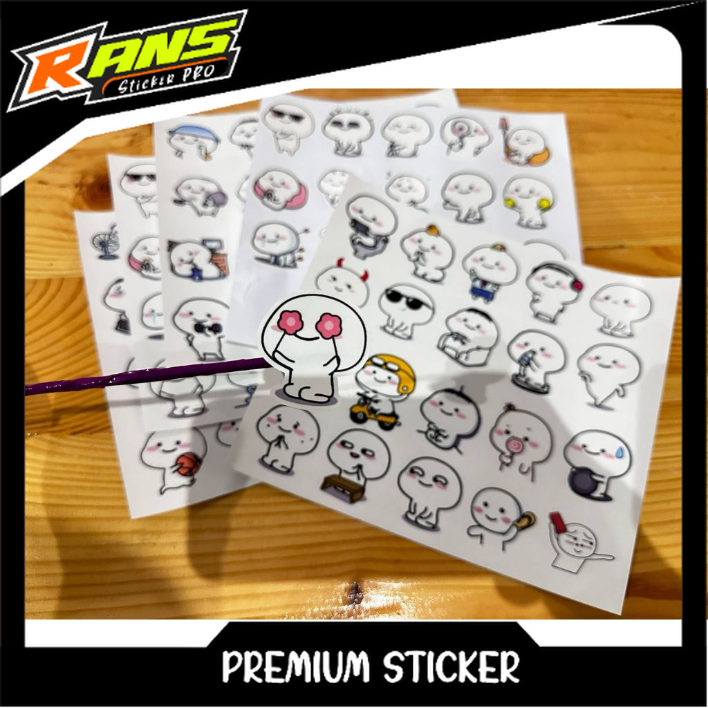 

STIKER 20PCS PENTOLAN LUCU TINGGAL TEMPEL-STICKER KARAKTER EMOJI EMOTICON PENTOLAN