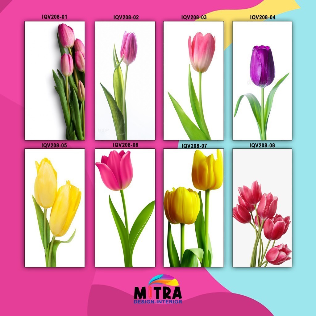 Hiasan Dinding poster Dekorasi Rumah Lukisan 3D Bunga TULIP Grosir 